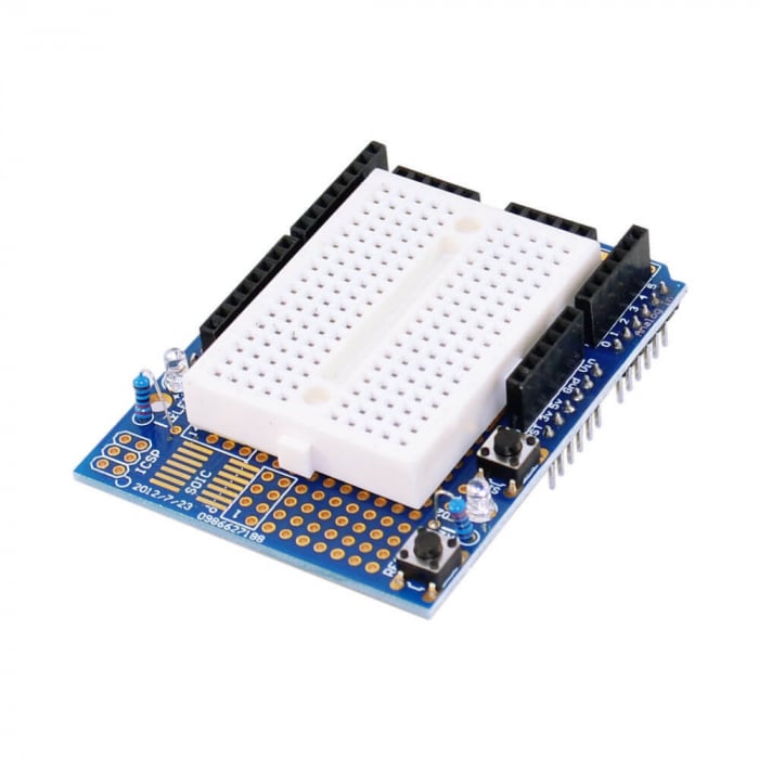 Shield cu mini breadboard pentru prototipuri, compatibil Arduino UNO R3 Arduino imagine noua congaz.ro 2022