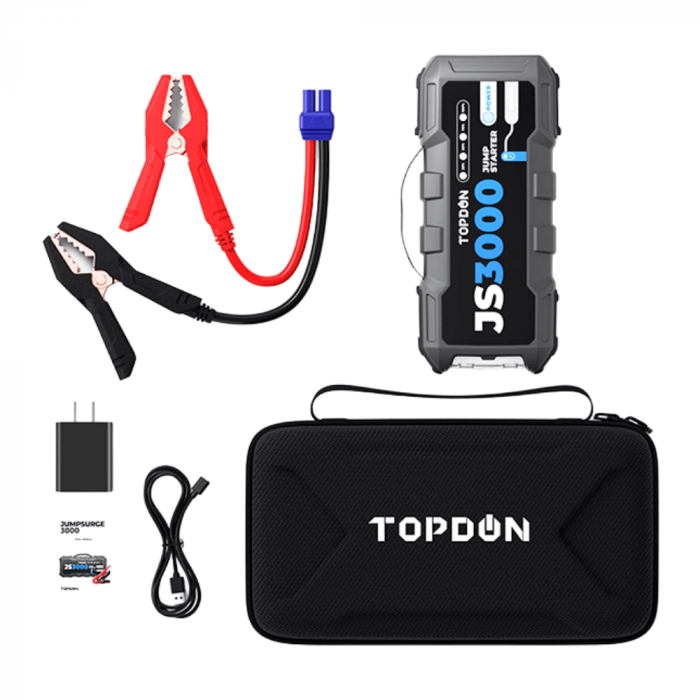 Starter auto portabil TOPDON JS3000 24000mAh, 3000 A [2]