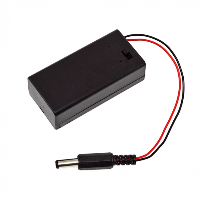 Suport baterie 9V cu mufa 5.5*2.1 mm si comutator [2]