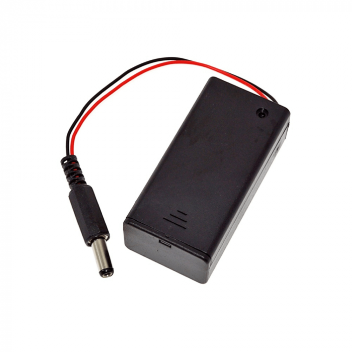 Suport baterie 9V cu mufa 5.5*2.1 mm si comutator [4]