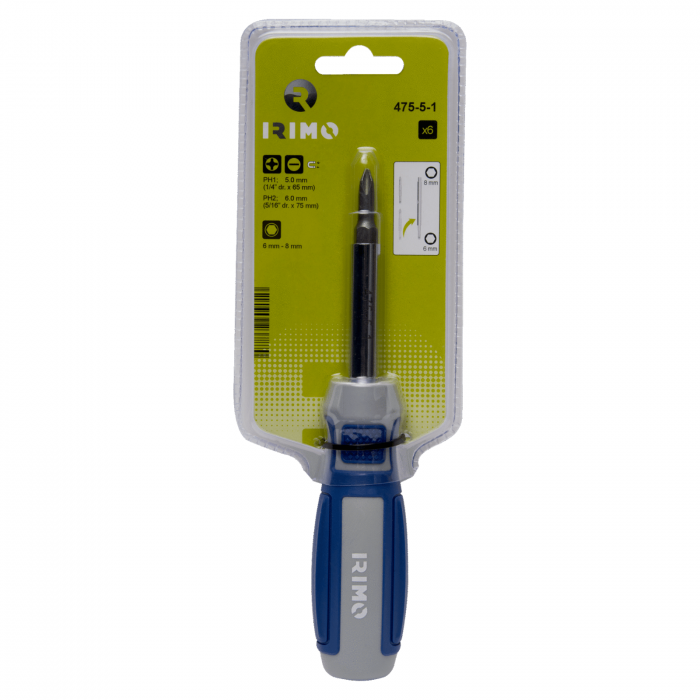 Surubelnita cu cap dublu 6 in 1 Irimo 475-5-1 [4]