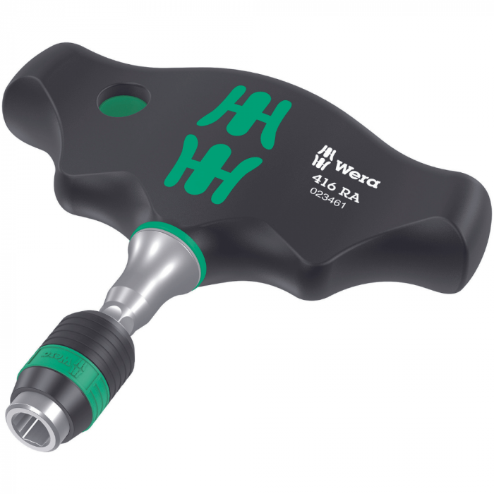 Surubelnita cu maner tip T, adaptor si clichet, 416 RA, Wera 05023461001 [2]
