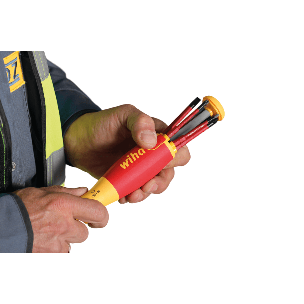 Surubelnita VDE cu magazie de 6 biti LiftUp pentru electricieni Wiha 41234 [3]
