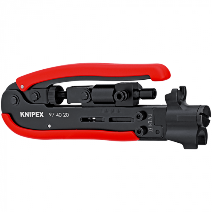Unealta de sertizat mufe F, BNC si RCA prin compresie, Knipex 97 40 20 SB [2]
