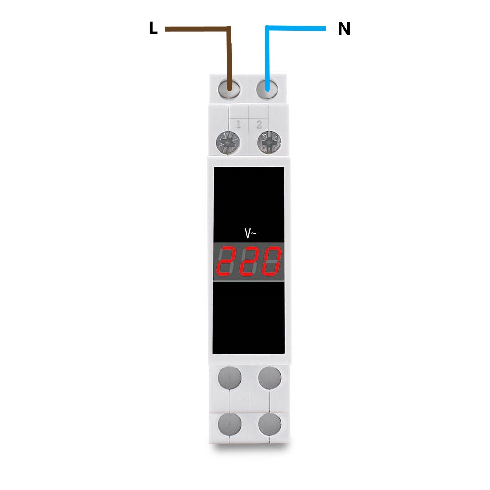 Voltmetru digital pentru sina tablou DIN, 80-500V AC, TAXNELE TX-1R [6]