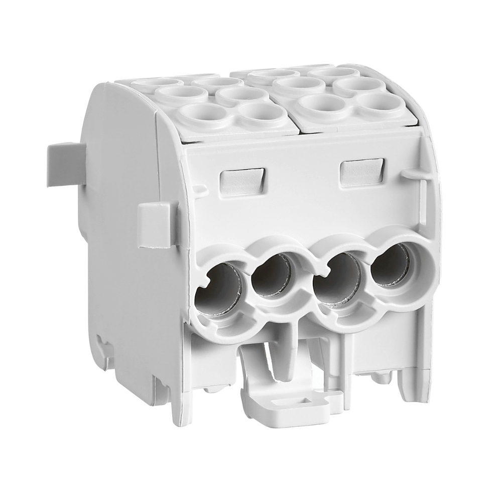 Clema derivatie izolata, Cu-Al, 1 pol, 35mmp, 4 intrari / 4 iesiri, gri, SCHRACK IKA26212-X-3 [3]