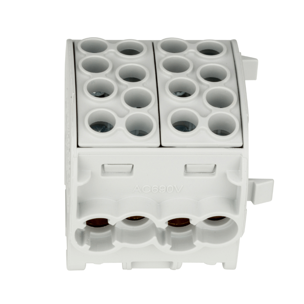 Clema derivatie izolata, Cu, 1 pol, 35mmp, 4 intrari / 4 iesiri, gri, SCHRACK IK026212-X-4 [2]