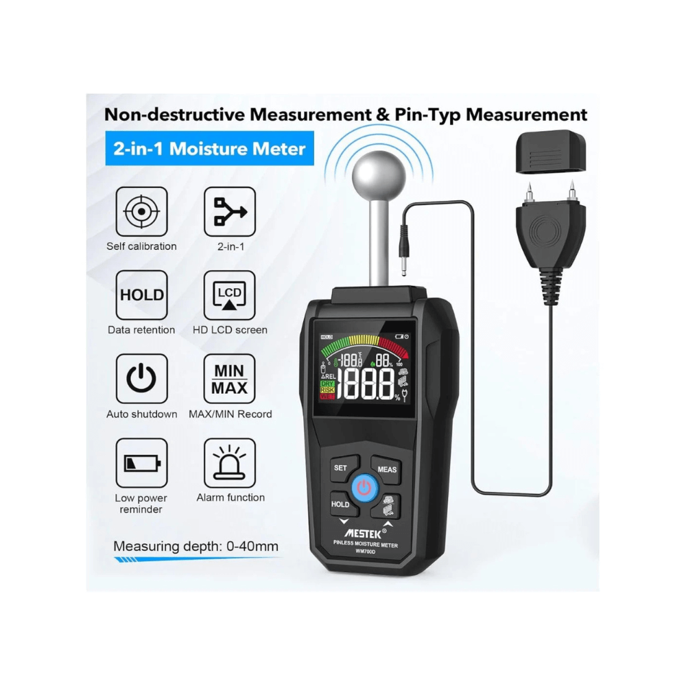 Umidometru digital cu masurare duala Pini/Inductie, MESTEK WM700D [2]