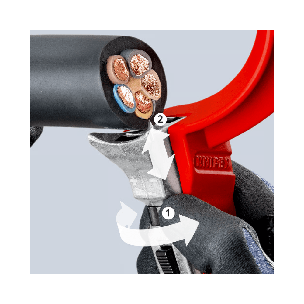 Dispozitiv pentru dezizolat cabluri groase, Ø 30 - 60 mm, KNIPEX STX60 16 45 220 [3]