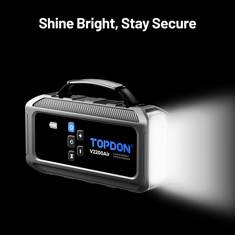 Starter auto portabil 2 in 1 cu compresor de aer 12000mAh, 2200A, TOPDON V2200Air [3]