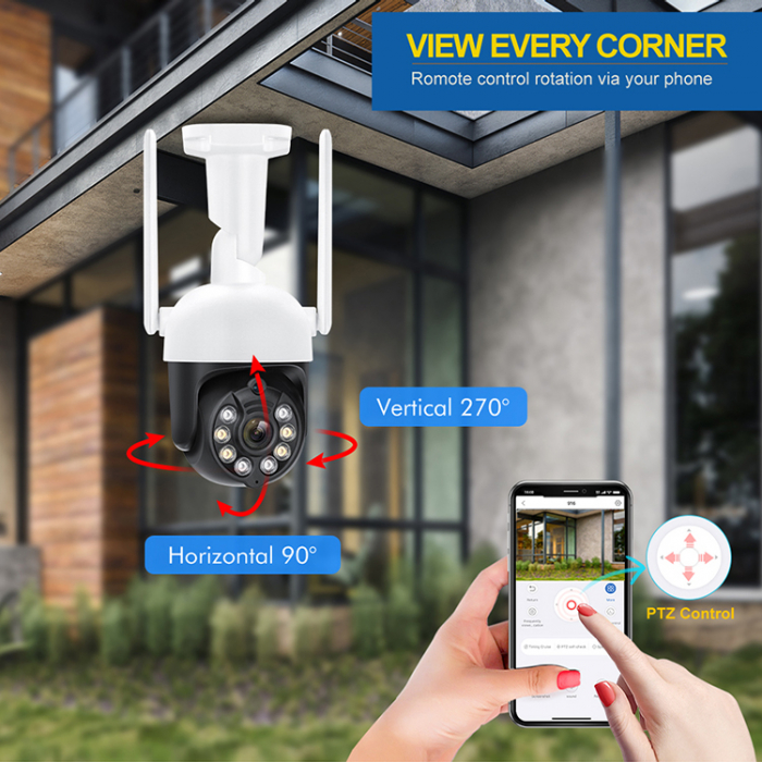 Kit 4 camere supraveghere Wifi 3MP PTZ [2]