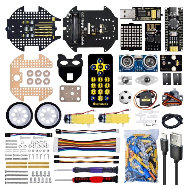 Kit robot educational Beetlebot 3 in 1 pentru Arduino si STEM, Keyestudio [4]