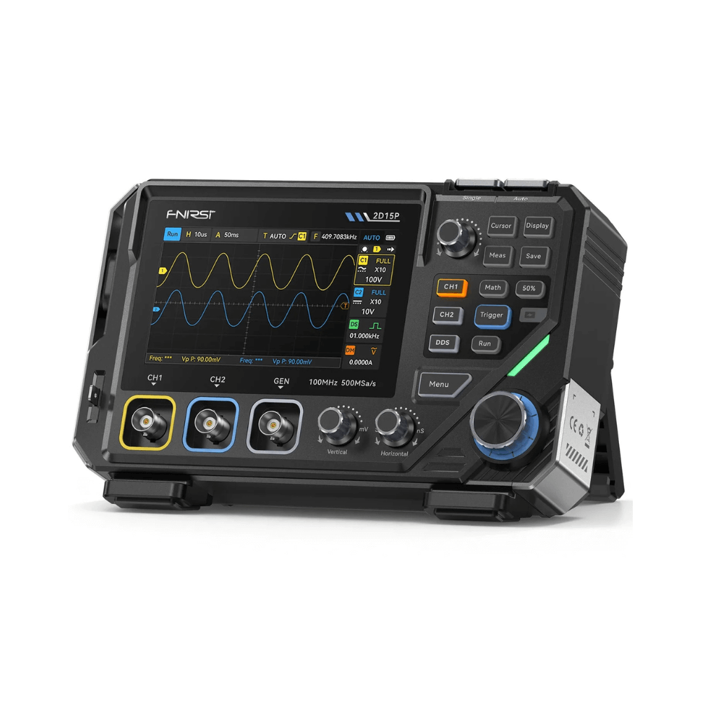 Osciloscop digital 2 canale 100 MHz + multimetru + generator de semnal 3in1 FNIRSI 2D15P