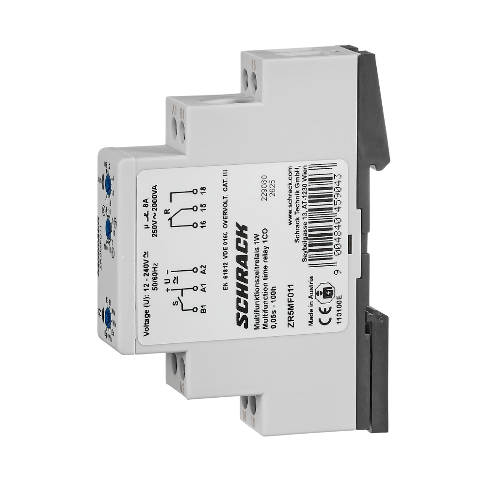 Releu de timp multifunctional 1CC, 12-240VAC/VDC, 8A, SCHRACK ZR5MF011 [2]