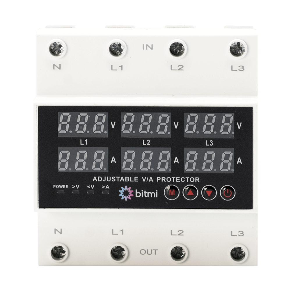 Releu trifazat asincron de protectie la tensiune si curent 1-63A, Bitmi 11854 [4]