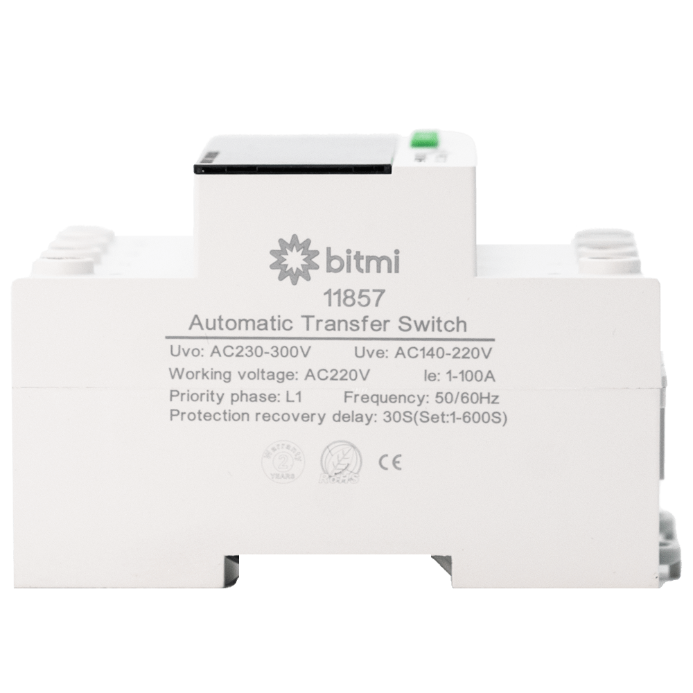 Selector automat de faza ATS monofazat Bitmi 11857, 100A, protectie la tensiune [3]