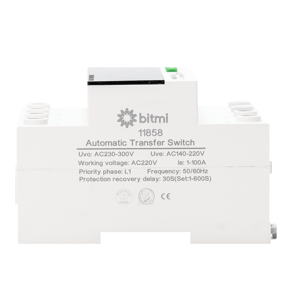 Releu trifazat de protectie la supracurent si tensiune cu comutare de faza, 100A, Bitmi 11858 [2]