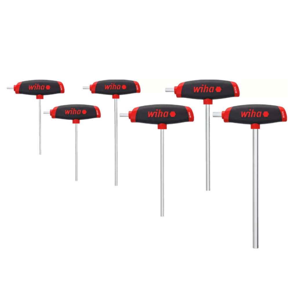 Set chei imbus hexagonale cu maner T ComfortGrip, 6 piese - Wiha 45620