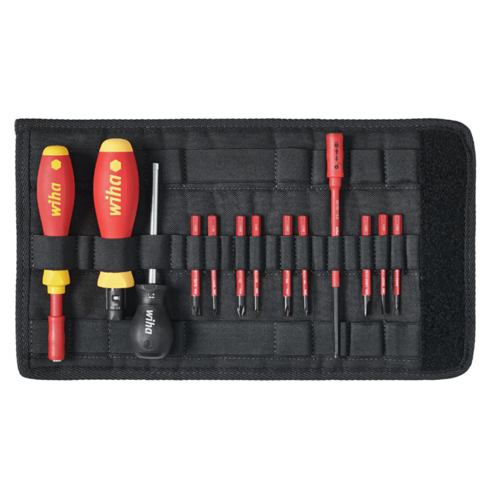 Set surubelnita dinamometrica, 0.8,  5 Nm, cu 9 biti si husa - Wiha 40674 TorqueVario-S electric