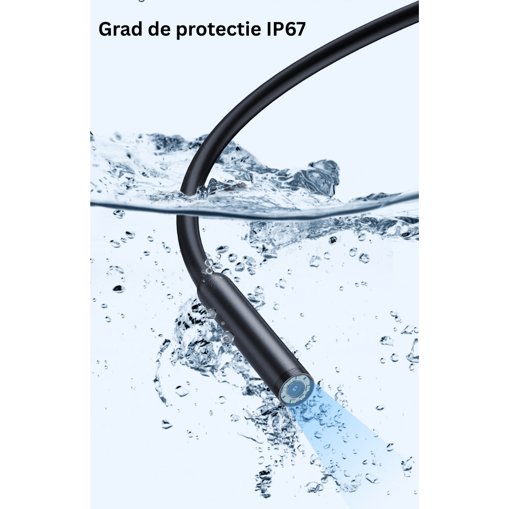 Camera endoscopica industriala HD, sonda 7.9mm, 2MP, compatibila iOS/Android, cablu 5m [8]