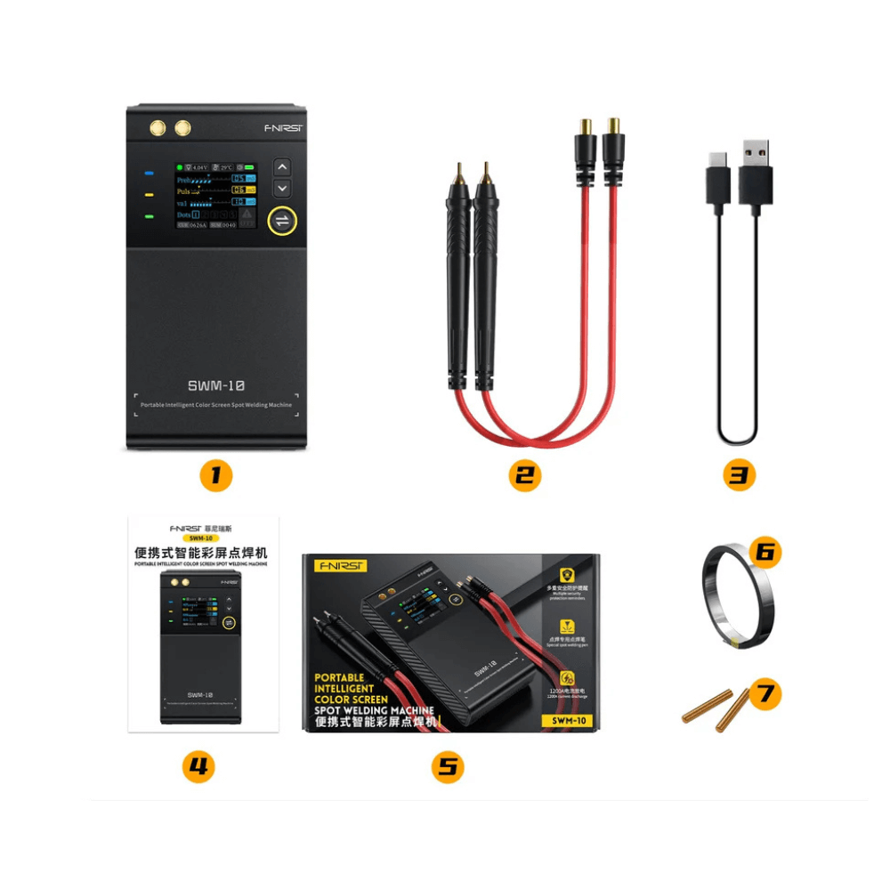 Aparat de sudura in puncte acumulatori, 1200A, 0.1-0.25mm, FNIRSI SWM-10 [5]
