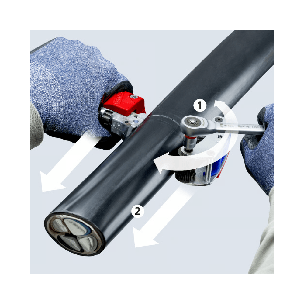 Dispozitiv pentru dezizolat cabluri groase, Ø 30 - 60 mm, KNIPEX STX60 16 45 220 [4]