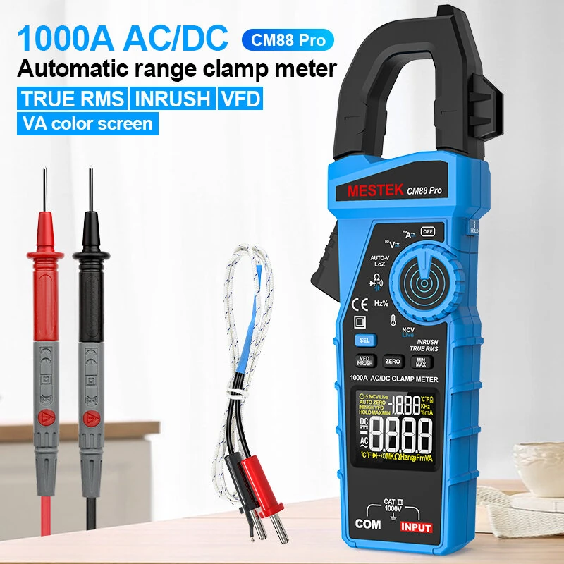 Clampmetru digital 600A AC/DC, NCV, True RMS, 6000 Counts, MESTEK CM88 PRO [2]