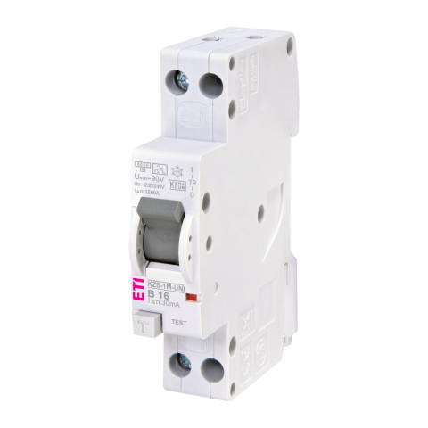 Diferential RCBO KZS-1M-UNI 1p+N A B16/0.03 6kA ETI 002176024