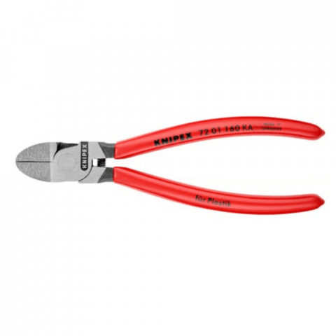 Clesti de Taiat - Cleste sfic cu tais diagonal pentru materiale plastice, Knipex 72 01 160 KA