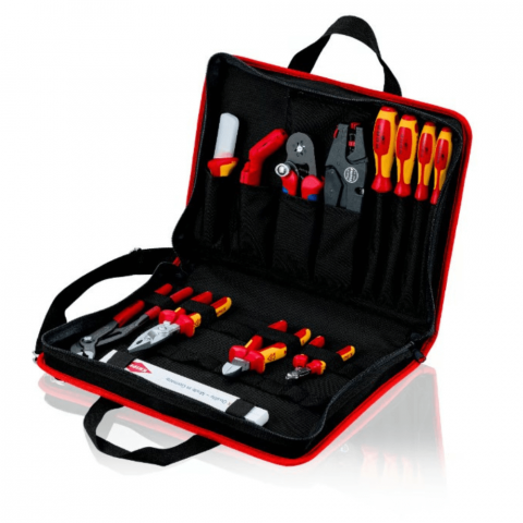 Truse Scule - Geanta compacta electricieni KNIPEX 00 21 11, 12 piese