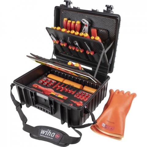 Truse Scule - Geanta scule XL eMobility Wiha 45802, 70 piese