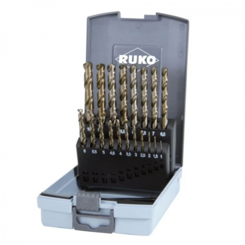 Burghie pentru Metal - Set burghie Ruko 215214RO, HSS-E Co5, 19 piese