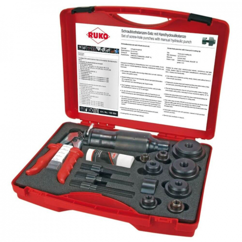 Burghie pentru Metal - Set de perforator hidraulic cu surub, Ruko 109004