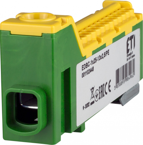 Blocuri de Distributie - Bloc distributie EDBC-1x25-13x2,5/PE ETI 001102448