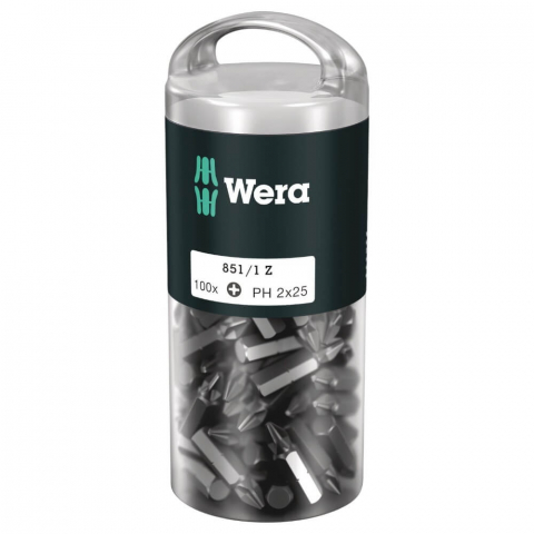 Seturi de Surubelnite - Set 100 biti Philips PH2 x 25 mm 851/1 Z DIY - Wera 05072441001