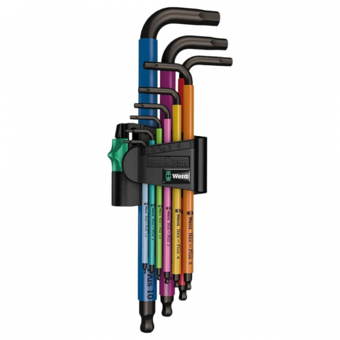 Chei Combinate - Set chei imbus 950/9 Hex-Plus Multicolour 1 SB, 9 piese, BlackLaser -  Wera 05073593001