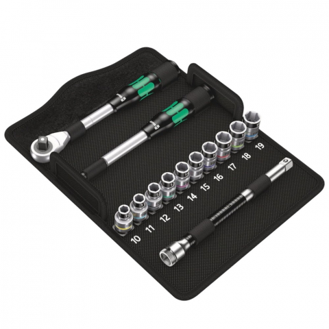 Truse Scule - Set cheie cu clichet si tubulare, 13 piese 8006 SC1 Zyklop Hybrid - Wera 05004090001