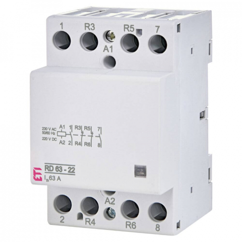 Electrice - Contactor modular RD 63-22-230V AC/DC - ETI 002464030