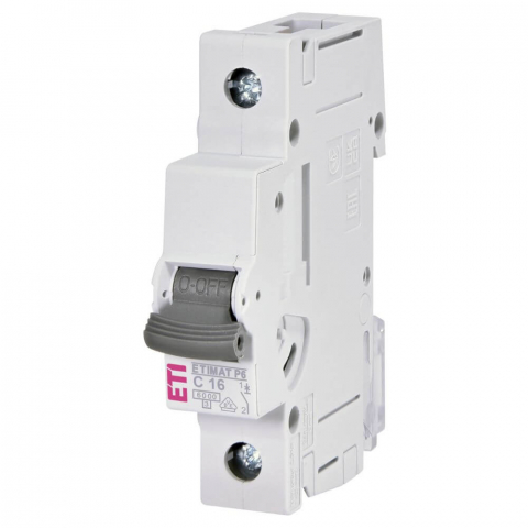 Distributie Comutatie si Protectie - Siguranta automata ETIMAT P6 1p C16 - ETI 001900030