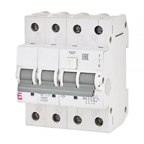 Electrice - Diferential RCBO KZS-4M 3p+N A B25/0.03 ETI 002174906