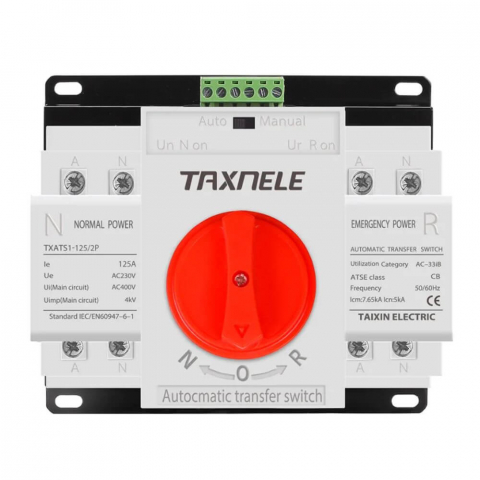 Electrice - Comutator automat de transfer ATS monofazat - Taxnele TXATS1-125A-2P