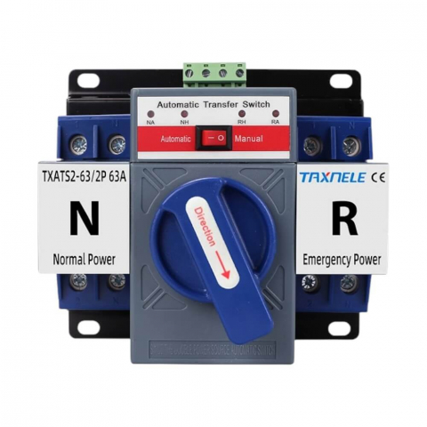 Electrice - Comutator ATS automat de transfer 2P 63A 230V - Taxnele TXATS2-63A-2P