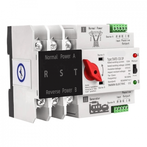 Comutator ATS trifazic pentru retele urbane, 125A - TAXNELE TXATS-125A-3P [1]
