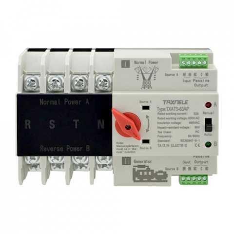 Electrice - Comutator ATS trifazat pentru retele urbane, 125A - TAXNELE TXATS-125A-4P