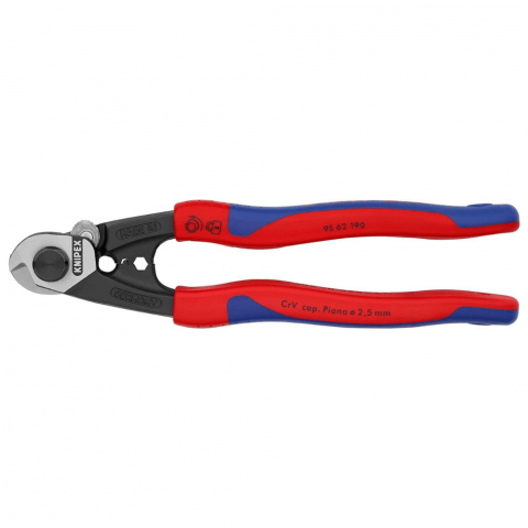 Clesti de Taiat - Cleste forjat tip foarfeca pentru cabluri de sarma - Knipex 95 62 190