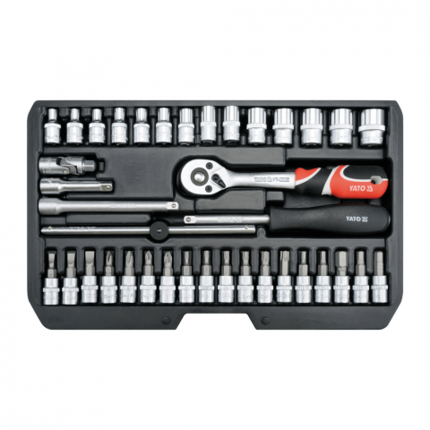 Set unelte auto cu tubulare si biti de 38 piese YATO YT-14471