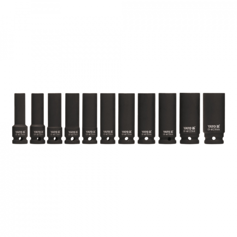 Chei tubulare adanci de impact, set 11 piese - YATO YT-1054