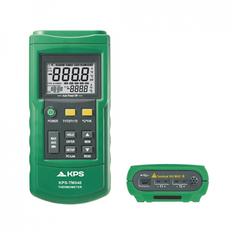 Termometre - Termometru digital cu 2 canale - KPS TM340