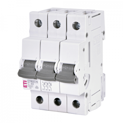 Electrice - Intrerupator de circuit trifazat ETIMAT P6 3p C40 6kA ETI 001900334
