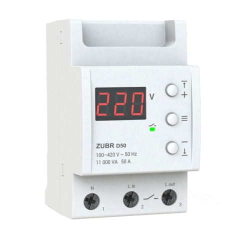 Contoare si Relee Electrice - Releu de protectie retea electrica ZUBR D50 50A 230V